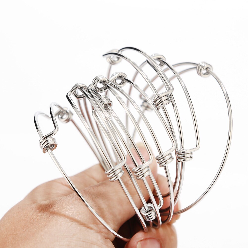 30 pièces En Acier Inoxydable Fil Réglable Bracelet Bracelet Câble Extensible bracelets porte-bonheur Bracelets pour Les Femmes bijoux à bricoler soi-même