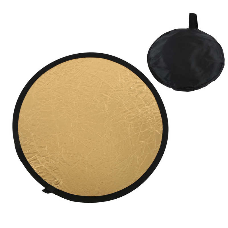 Lighting Reflector 2 in 1 Lighting Reflector 60cm / 23.6in for Indoor and Outdoor Photography: Gold and silver