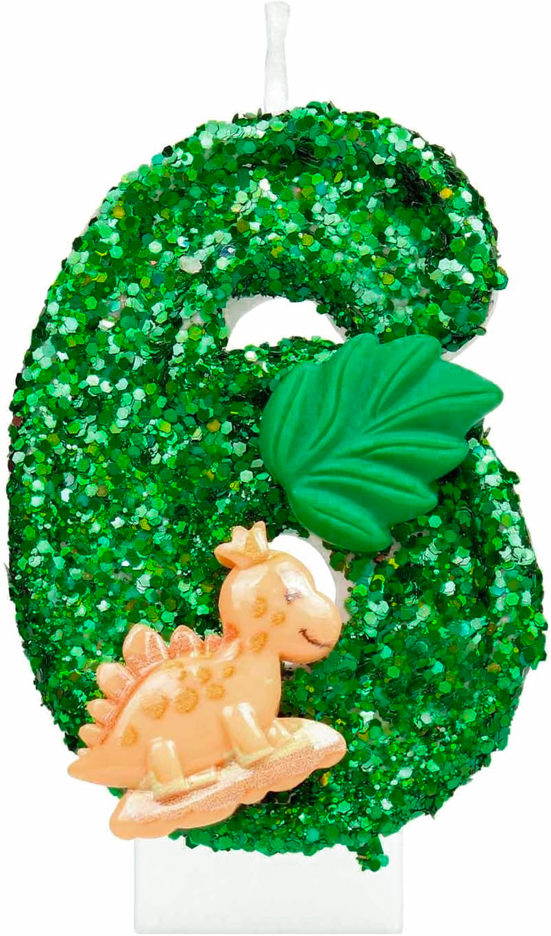 0-9 Number Birthday Candle,Happy Birthday Cake Candle, Birthday Baking Anniversary, Dinosaur Themed Party Supplies: wood