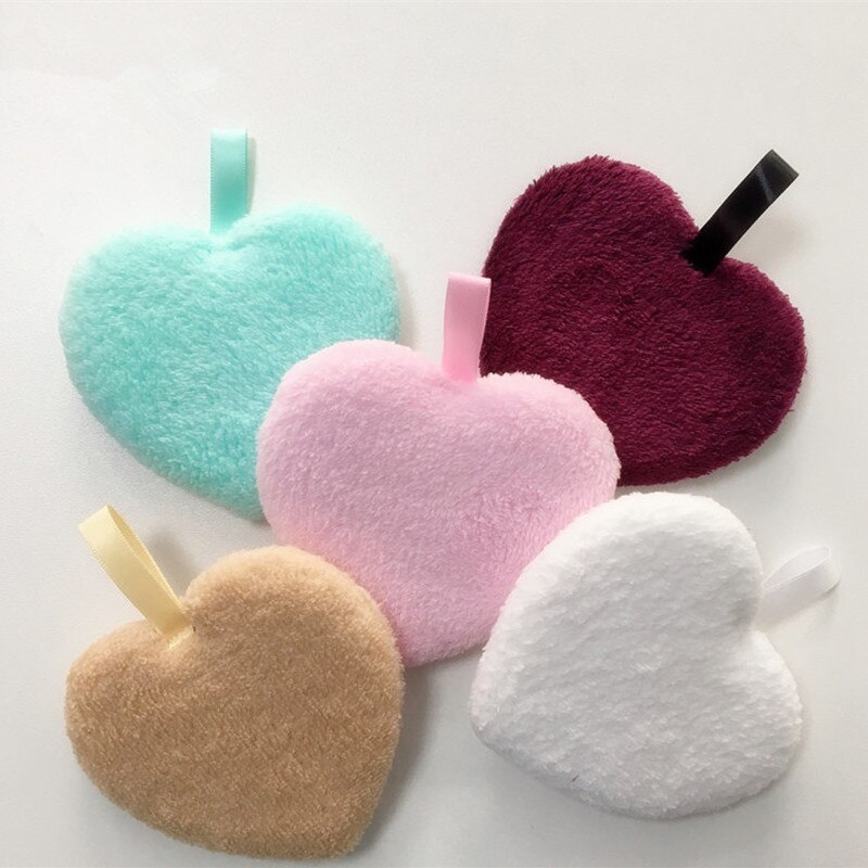 Tampons démaquillants réutilisables en microfibre, serviettes nettoyantes pour le visage, peluche, poudre nettoyante