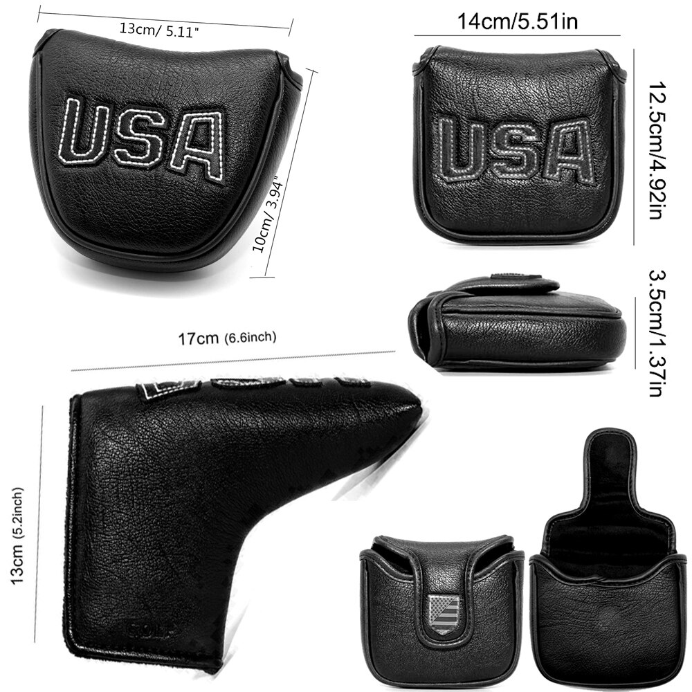 Golf Fahrer Kopf Abdeckungen, Golf Fairway Headcover Abdeckung, golf Holz Headcovers USA Rettungs Schwarz Kühl Dicke Leder Gut-Made