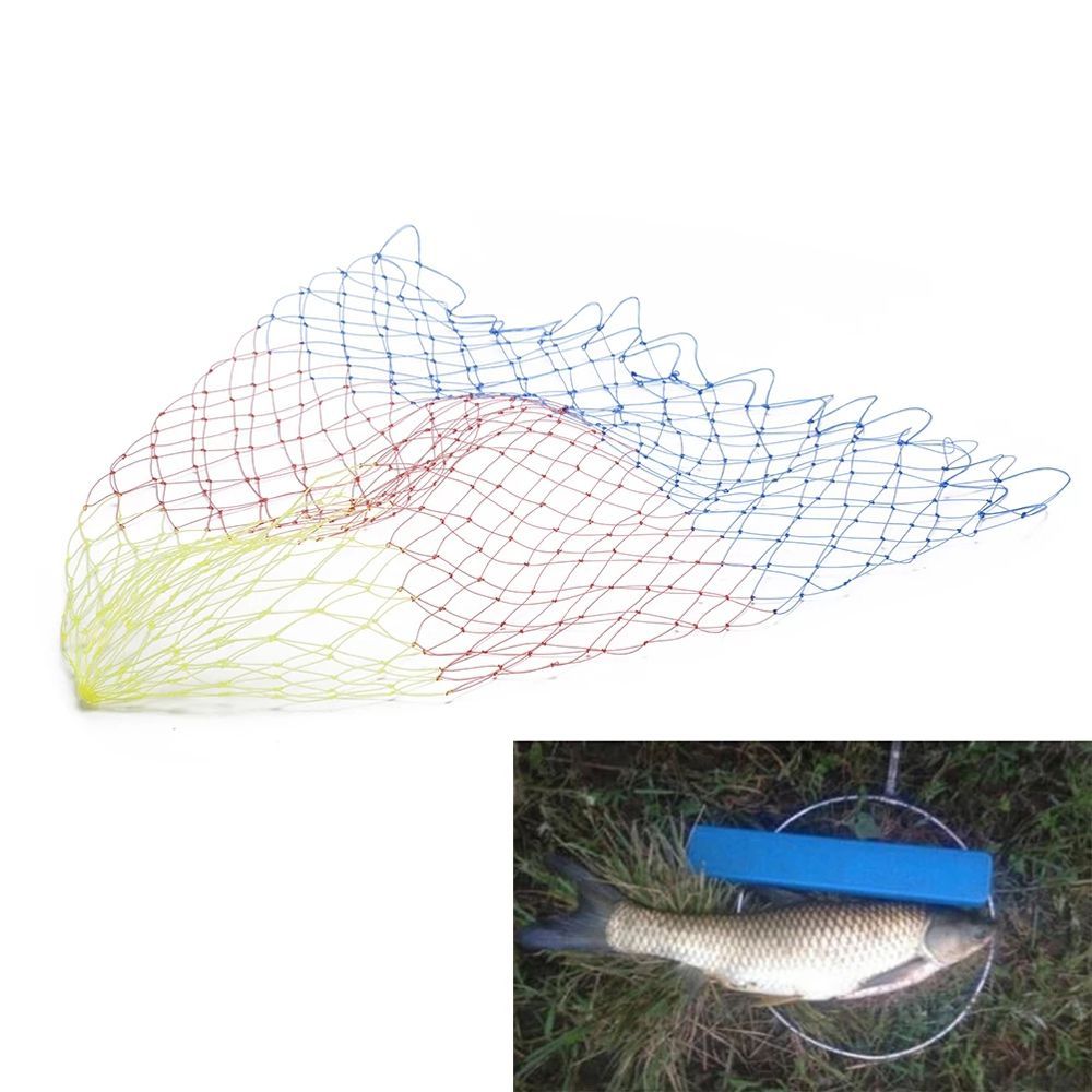 Collapsible Fishing Tackle Folding Carp Net 40/50/60cm 3 Sizes Dip Net Nylon Fishing Nets Rhombus Mesh