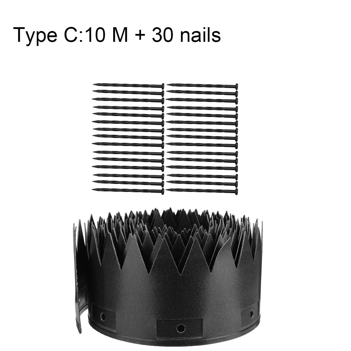 1/5/10M Garden Fence Edging Cobbled Stone Effect Plastic Lawn Edging Plant Border Decorations Flower Bed Border Lawn Palisade: C