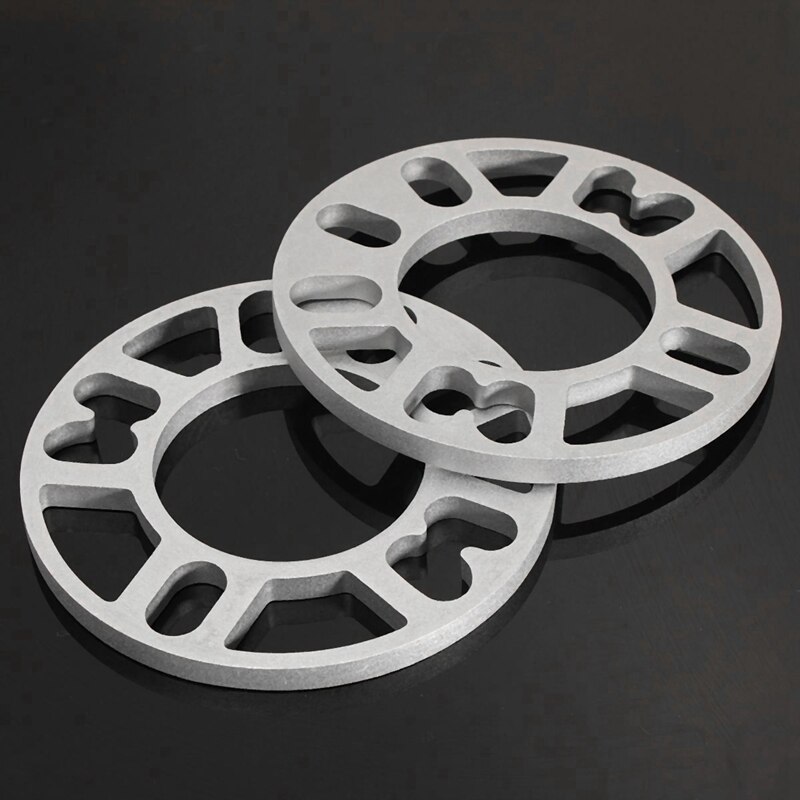 2 stk universal 10mm alu aluminium hjul afstandsstykker shims plade passer 4 / 5 studs