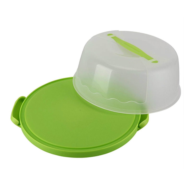 Caja de almacenamiento de pastel de plástico colorido de 10 pulgadas recipiente para pasteles contenedor de silicona caja de transporte portátil para accesorios de cocina para magdalenas