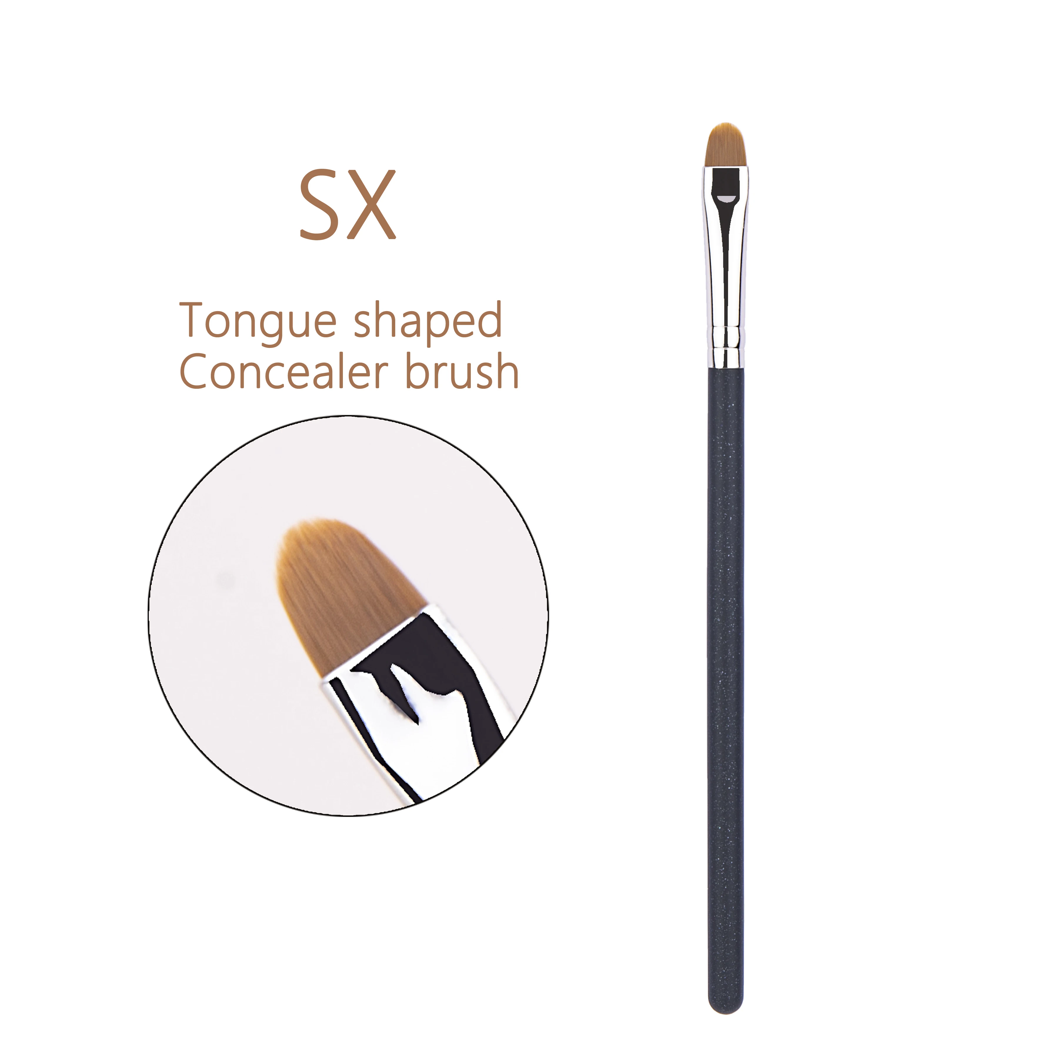 212 cepillo plano para cejas, pinceles de maquillaje para cejas ultrafinos, delineador plano, delineador de ojos fino, herramienta de cepillo de belleza para contorno de cejas: Marfíl