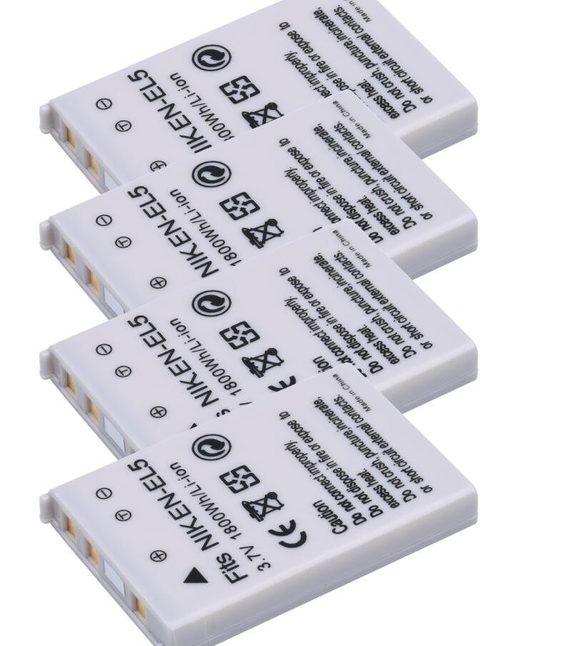 EN-EL5 Batterie + CHARGEUR pour Nikon 3700 4200 5200 5900 7900 P5000 P3 P4 S10 P90: 4 battery