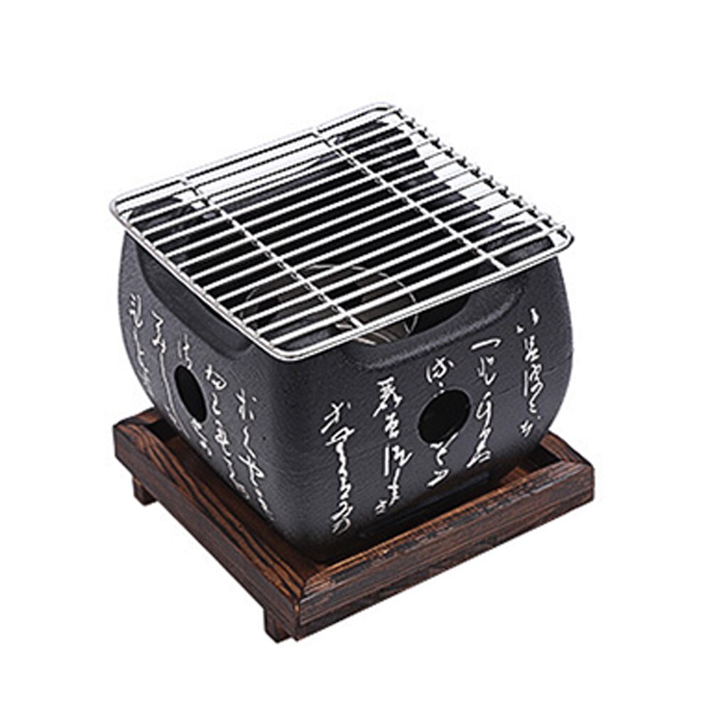 BBQ Grill Cooking Portable Tools Patio Charcoal Plate Outdoor Party Household Camping Barbecue Accessories Reusable: 12X12cm