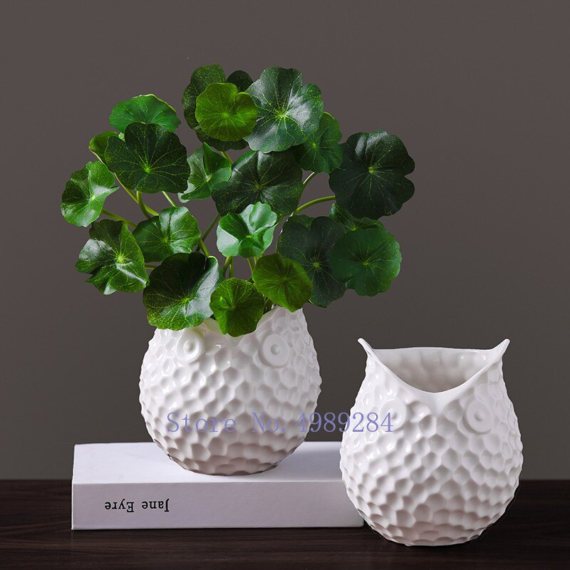 Nordisk keramik ugle vase blomsterarrangement tilbehør moderne hjem stue bordplade dekorationer hydroponics