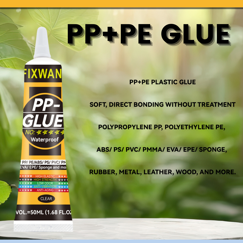 FIXWANT Polypropylen-PP-Kleber PE EVA POM PU Kunststoff Leder Wasserdichter weicher Kleber Starker PVC-Kleber 50 ml