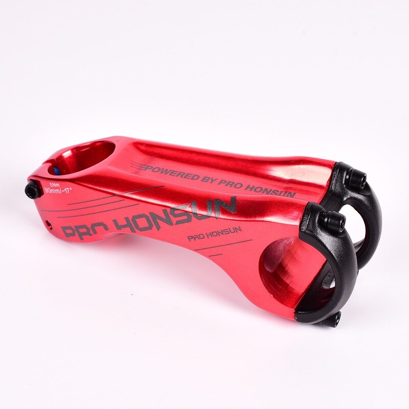 Attacco manubrio MTB 31.8mm -17 gradi 90mm XC sono DH FR manubrio bici attacco manubrio montagna strada attacco manubrio bici parti ciclismo: rosso 90mm
