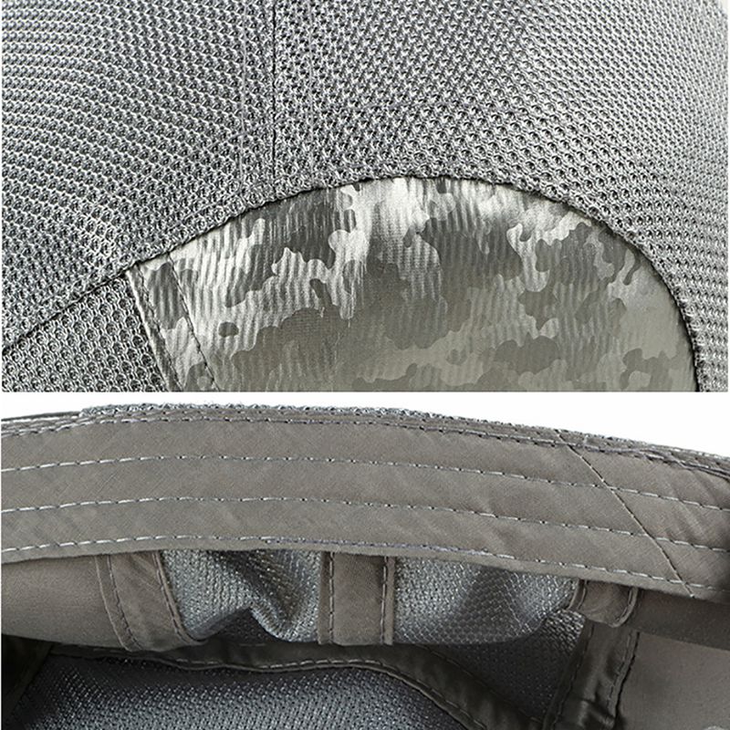 Hombres Mujeres boina gorra de retazos de malla ahuecada ajustable sombra de sol sombreros de pico accesorios para la cabeza al aire libre ZH