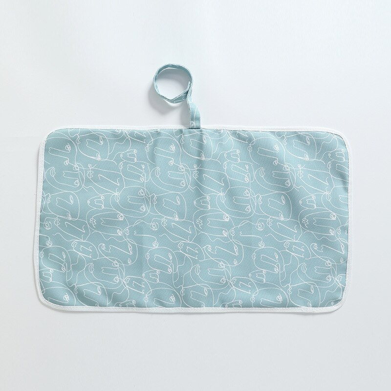 60*35cm Neue Baby Windel Ändern matt wiederverwendbar Windel Kleinkind Waschbar Wasserdichte Matratze gestreift drucken freundlicher Spiel Boden matten: Manga Gesicht
