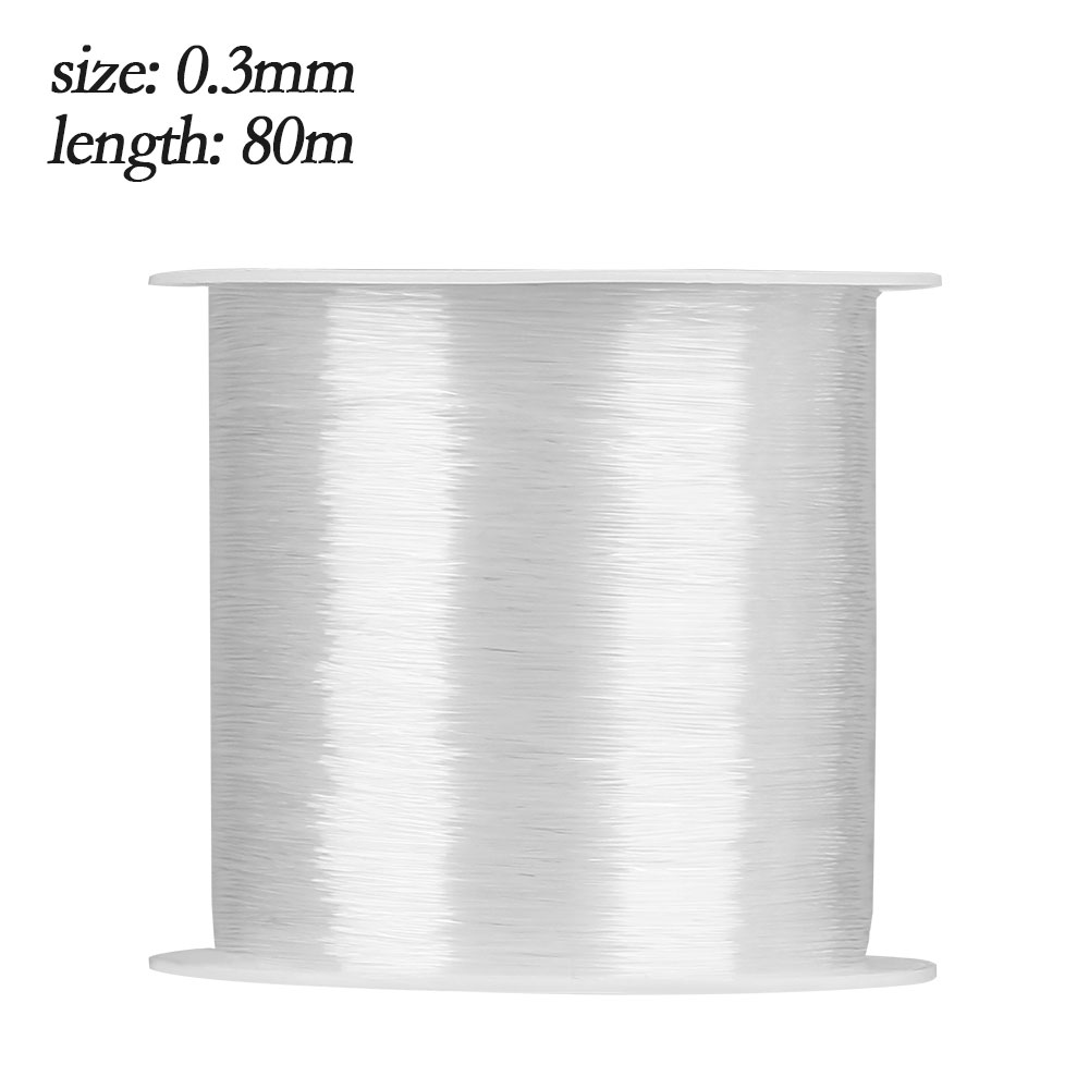 Fiskesnøre super power fiskesnøre wire pe nylon line stærk fisketråd krystal tråd monofilament lystfiskeri: 0.3mm -80m