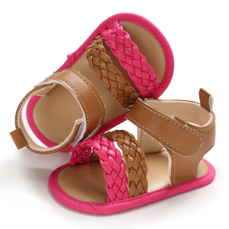 Baby Girl Sandals Anti-slip Baby Shoes PU Princess Toddler Girls Shoes Soft Sandals