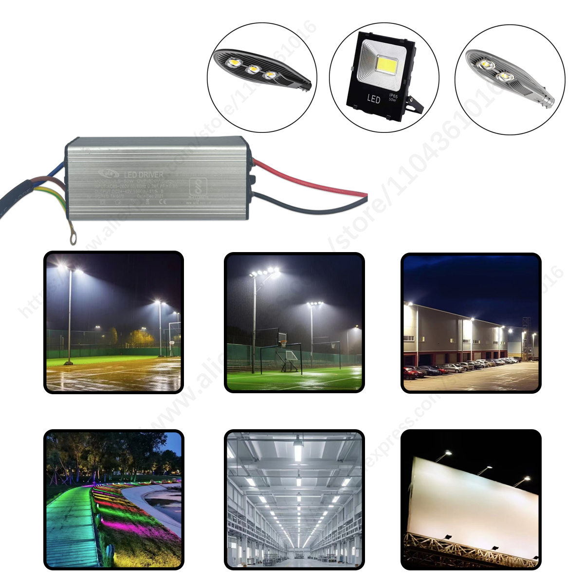 30W 50W 60W 80W 100W bez migotania wodoodporny sterownik doprowadziło stałe napięcie DC24-42V zasilacz AC85-265V transformatory oświetleniowe