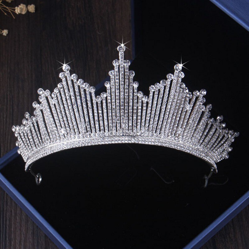 Barokke Luxe Kristal Bruids Sieraden Sets Strass Tiara Pageant Crown Choker Kettingen Oorbellen Bruiloft Dubai Sieraden Set
