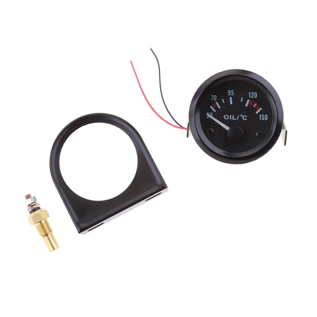 Auto 52 Mm Diameter Olie Temperatuurmeter Digitale Led Meter Montage Kit