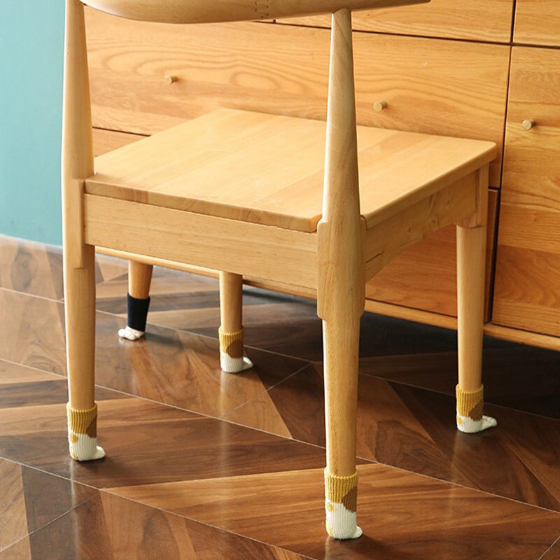 4 Stuks Gebreide Kat Poot Tafel Voet Sokken Stoel Been Covers Floor Protectors Antislip Breien Sok Voor Meubels cartoon Home Decor