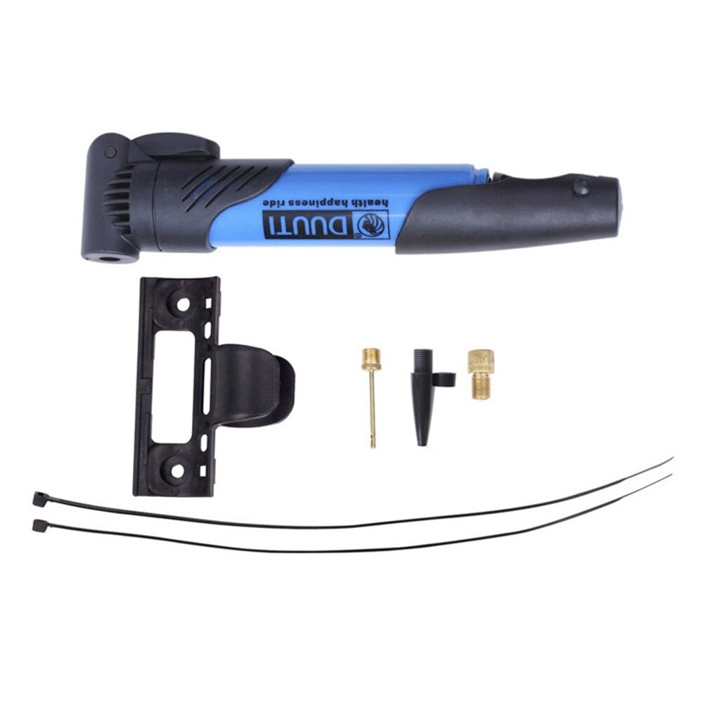 Mini Portable High-strength Plastic Bicycle Air Pump Bike Tire Inflator Super Light Accessories MTB Road Bike Cycling Pump: Blue