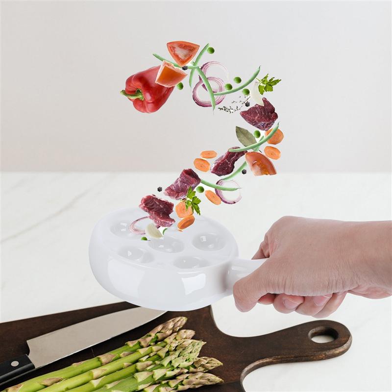 1Pc grille escargot plat Barbecue plaque de cuisson cuisine céramique plat de cuisson escargot plat rangement plaque Escargots plaque (blanc)