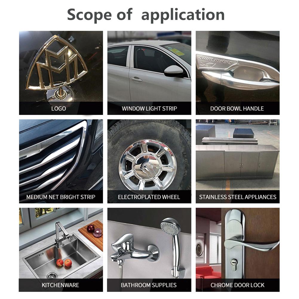 Chrome Part Scratch Repair Deoxidation Car Interior Refurbishment Agent Rust Removal Paint Care Plastic Maintenance Accessories