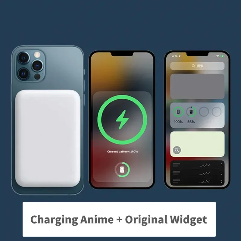 50000 mah magnetisk trådløs mobil strøm ekstern batteri bærbar trådløs oplader magsafe egnet til iphone 13 14 15 -serien