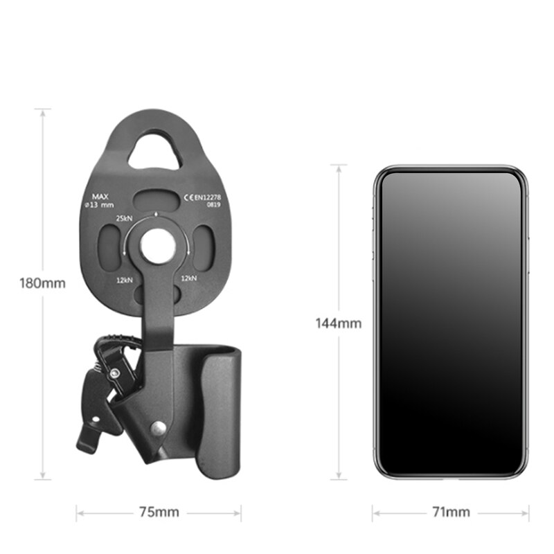 Aluminum Alloy with Ratchet Wheel One-Way Pulley Heavy Objects Lifting Tool Pulley Blocks Device Ascenders