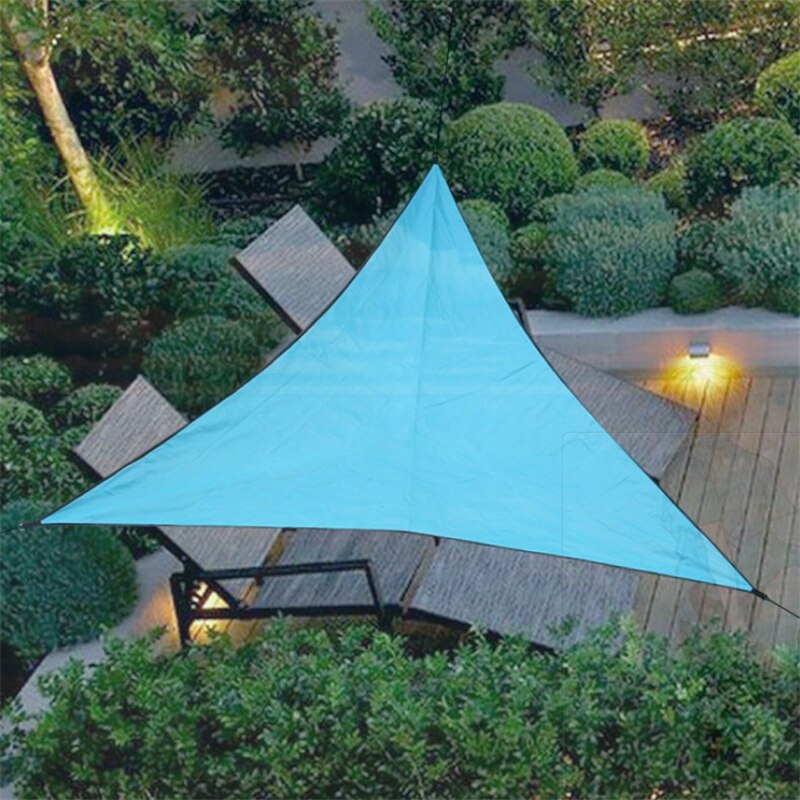 Sonne Schutz Wasserdicht Dreieck draussen Markisen Garten Sonnenschirm Schutz Überdachung Terrasse Sonnenschutz Markise Camping Hof Segel Abdeckung: Blau / 3x3x3