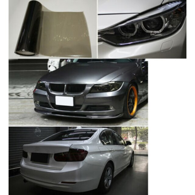 1 Roll Mistlamp Sticker Protector Achterlicht Auto Film Koplamp Vinyl: Light Black