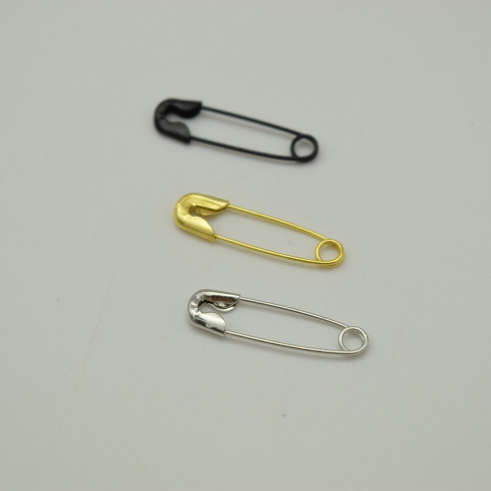 2000 stks drie kleur zilver zwart goud mini vernikkeld veiligheidsspelden 4/5 ''lengte (18mm) voor kledingstuk hangen tag