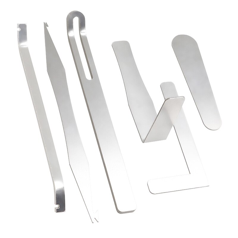 Saxophon Reparaturwerkzeug Set - 6tlg Flache Lederpolster & Einstellwerkzeuge