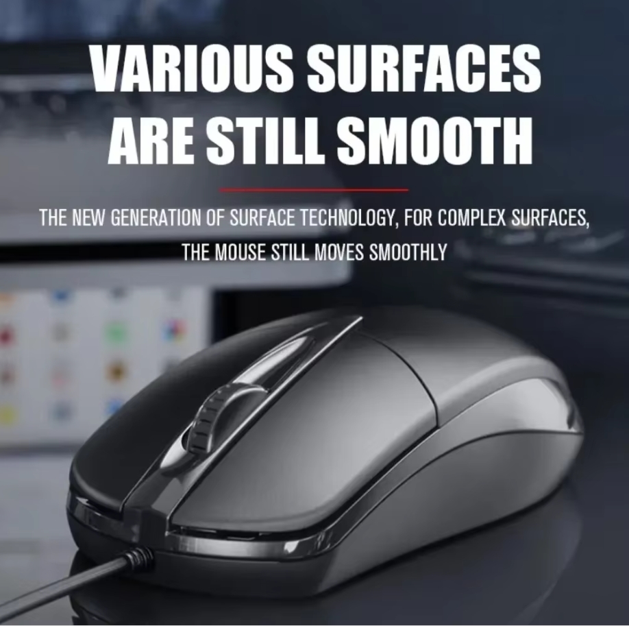 Usb óptico com fio mouse portátil escritório em casa mouse rolo anti deslizamento 3d 1200dpi jogo mause acessórios do computador para pc desktop