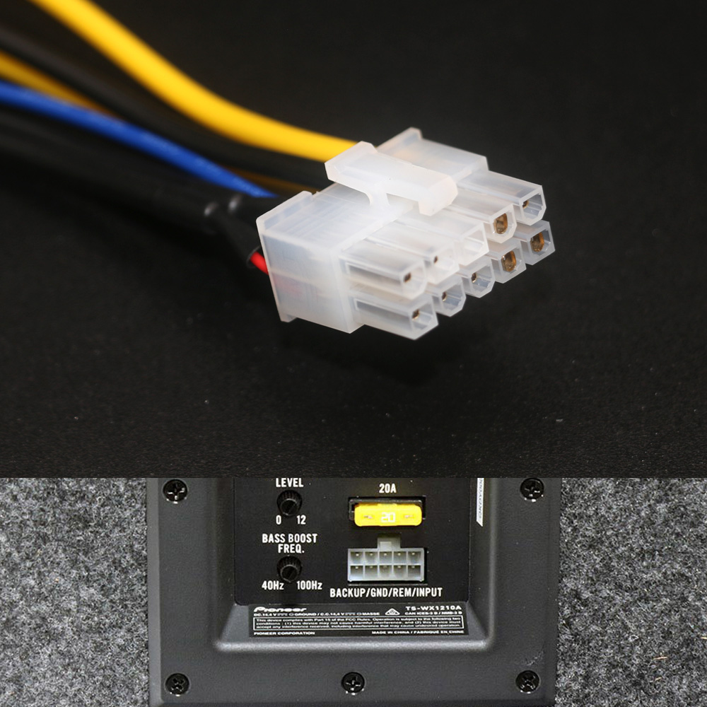 10 Pin Plug Power Harness Sub-woofer RCA Adapter For Pioneer TS-WX300TA TS-WX300A TS-WX1210A TS-WX400DA Car Stereo Amplifier