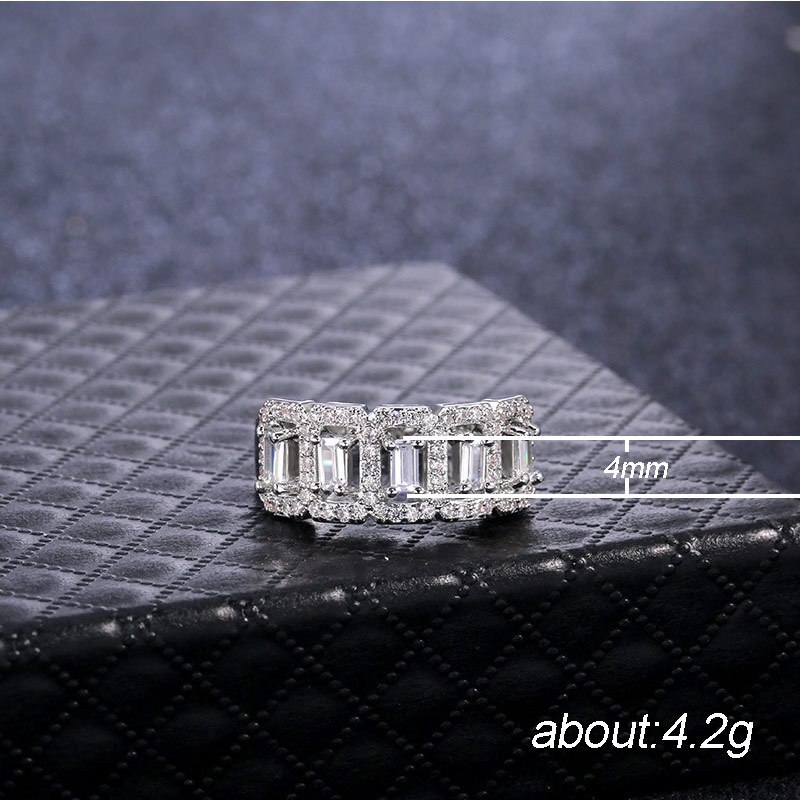 2020 nova moda princesa sólida 925 prata esterlina eternity band anel para mulheres senhora presente aniversário jóias venda em massa r5656