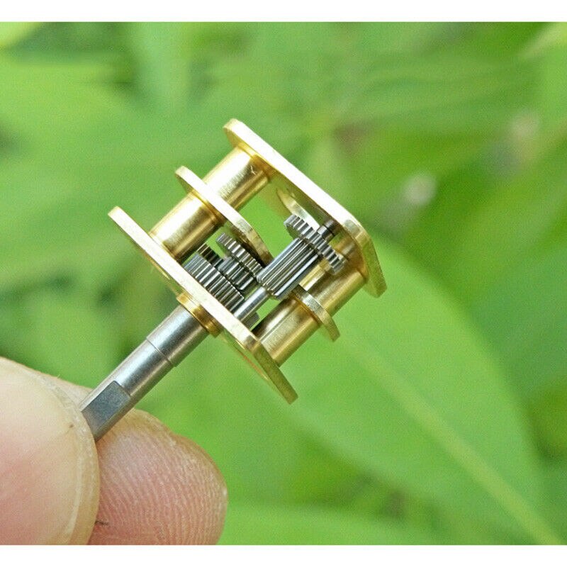 Full Metal Gearbox 1:35 Ratio Precise Gear Gearwheel Worm Gear Reducer Low Slow Speed Reduction Toy Model for DC 050 Motor