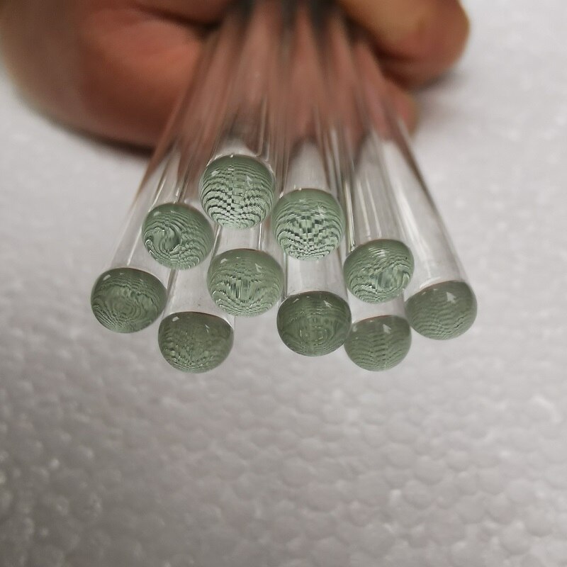 10 stk / mye 6.0*200mm rund glasspinne uten hullprisme diy lysekrone krystaller lampe hotell og gjesterom belysningstilbehør