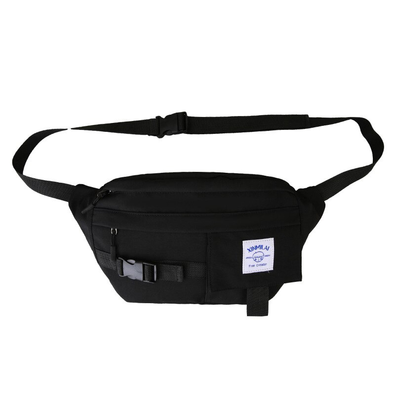 unisex Taille Tasche Große Kapazität Streetwear fanny Pack Brust Taschen Trend Hüfte hüpfen Banane Crossbody-tasche Funktionale Taille Pack ZY775: Schwarz Taille Tasche