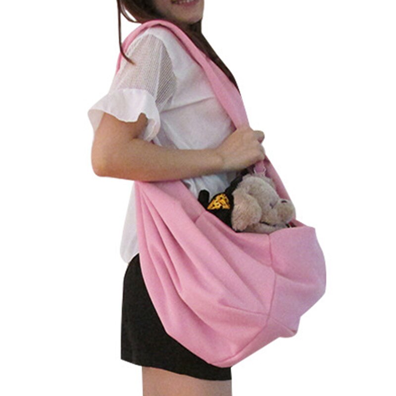 Comfort Soft Cat Carry Bag Puppy Bag Pet Backpack Kitten Carrier Sling Transporter Outdoor Adjustable Blet Shoulder Bags: Pink