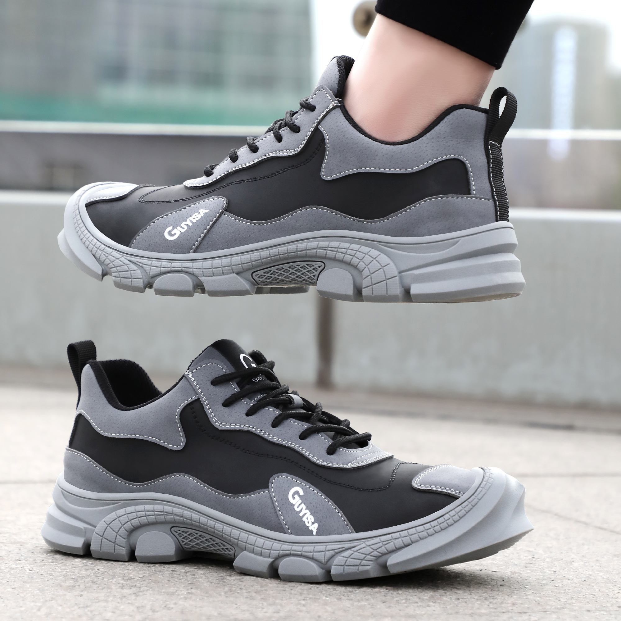 Veiligheid Schoen Lichtgewicht Constructie Industriële Voor Mannen Punctie Proof Comfortabele Anti-Smashing Sefety Werkschoenen Anti-Statische