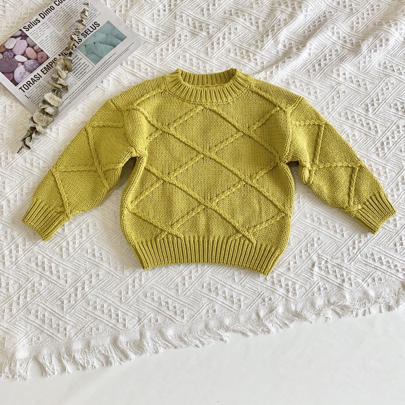Baby drenge piger søde trøjer efterår vinter langærmet pullover afslappet striktrøje børn børn varme strik toppe