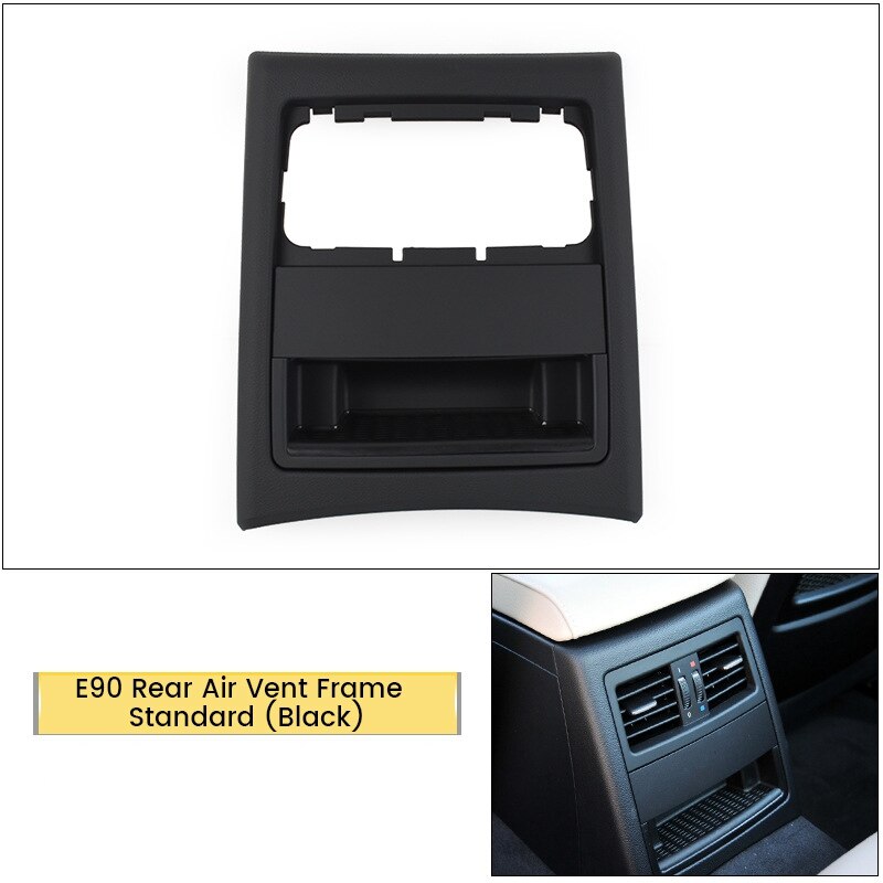 Samochodowa tylna kratka wentylacyjna AC zewnętrzna rama popielniczka pokrywa tapicerka zamiennik dla-BMW 3 seria E90 E91 2005-2012: szary