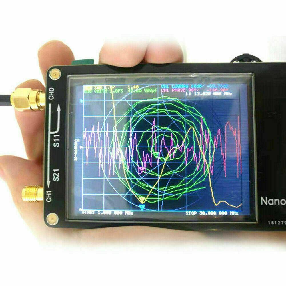 Nanovna 2.8 tommer lcd-skærm nanovna vna hf vhf uhf uv vektor netværk analysator antenne analysator + batteri