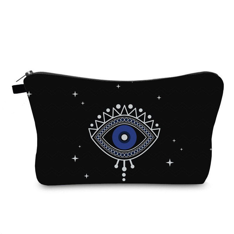 FUDEAM Turkish Blue Evil Eye Portable Women Travel Storage Bag Toiletry Organize Cosmetic Bag Waterproof Female Lucky MakeUp Bag: 3