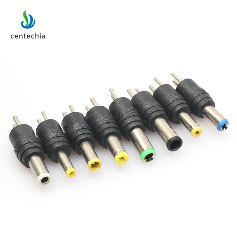 Centechia Universele 1 set = 8 stks 2pin Jack DC Pluggen voor Laptop AC Power Adapter Computer Tips Connectors voor Notebook