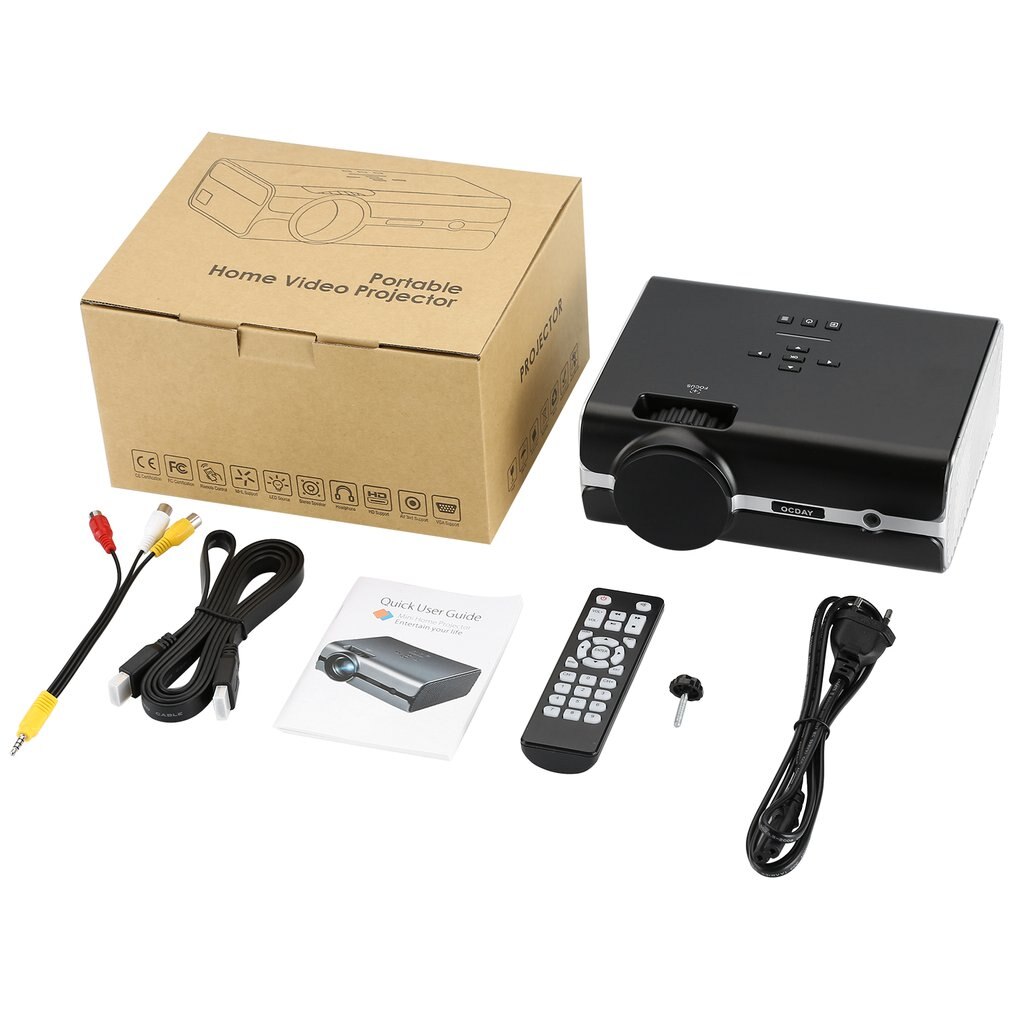 BL-45 4-inch LCD Projector 1080P Screen USB Portable Mini Projector Home Theater Cinema