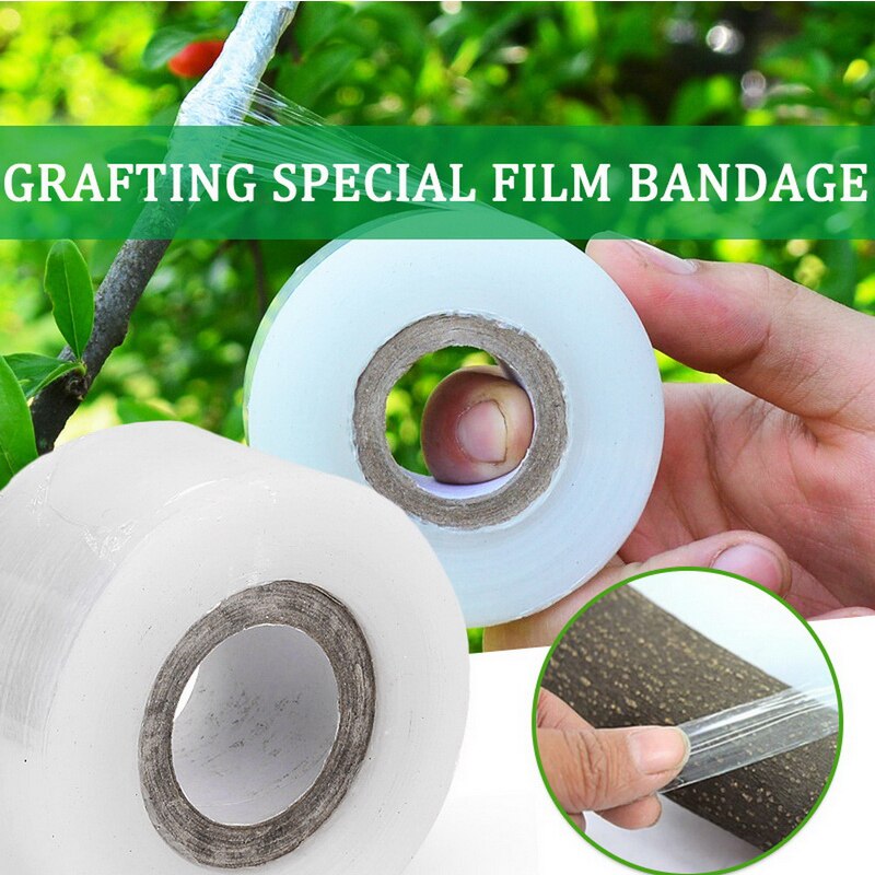 Cinta elástica para injertos de árboles frutales, 1 rollo, cinta para injertar plantas, vendaje de película especial