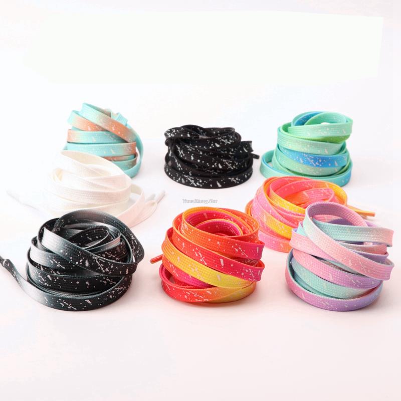 2022 Lichtgevende Veters Gloeiende Fluorescerende Schoenveters Voor Sneakers Platte Veters Schoenen Gradiënt Schoenveter 120/140/160Cm shoestrings