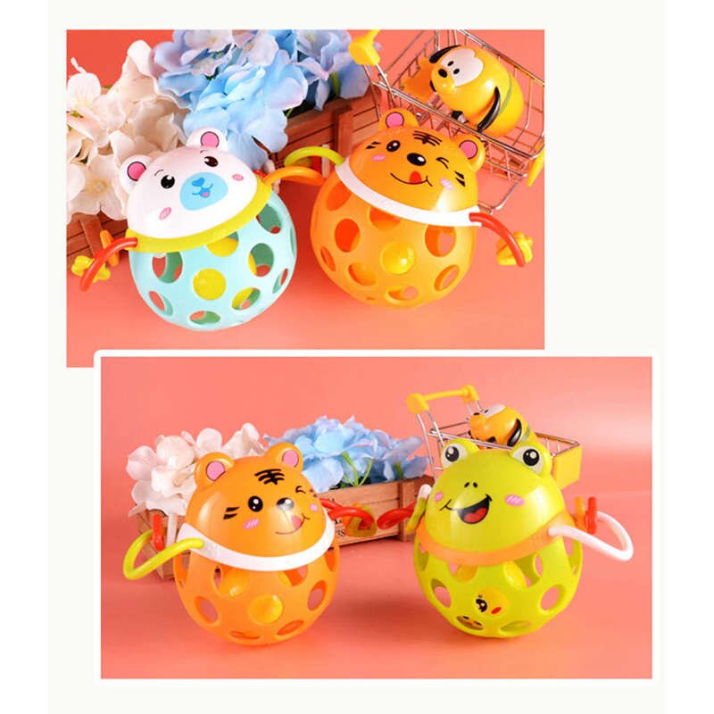0-12 mesi di bambino Sonagli Giocattolo ligence Cogliere Le Gengive di Plastica Animale di Musica di Stretta di Mano Giocattolo Educativo Precoce Regalo per I neonati