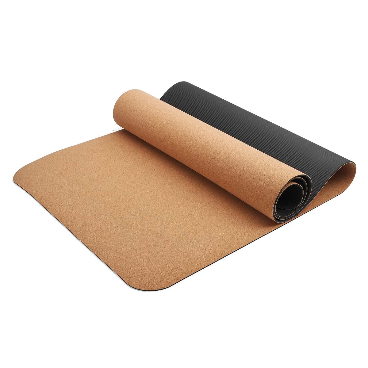 4/5/6/8 Mm Natuurlijke Kurk Tpe Yoga Mat Antislip Fitness Gym Oefening Sport Absorberen Zweet pilates Pads 183X61cm Yoga Matten: 5mm